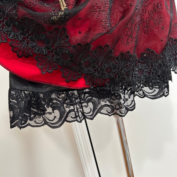 Victorian Goth Punk Fit & Flare Pleated Skirt - Picture 12 of 16